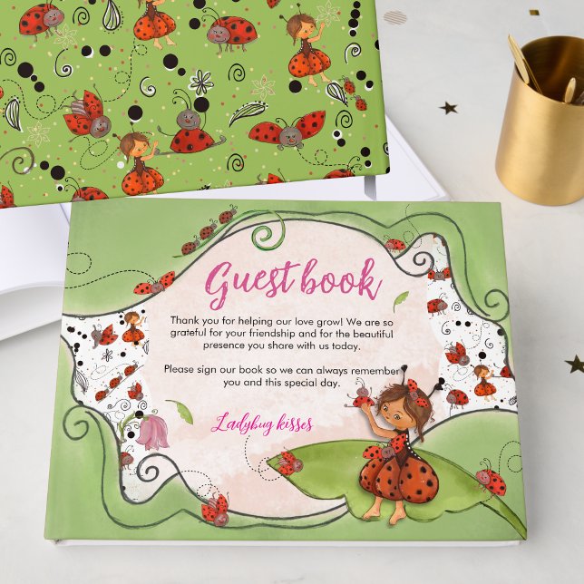 Livro De Visitas Sweet Little Lady Ladybug Baby Shower  (Sweet Little Lady Ladybug Baby Shower Guest Book)