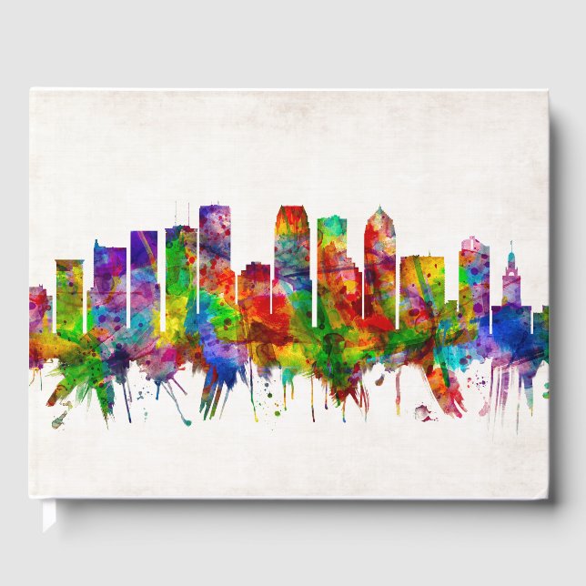 Livro De Visitas Tampa Florida Skyline (Frente)