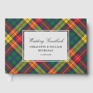 Livro De Visitas Tartan Clan Buchanan Xadrez Multicolor Check Perso