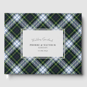 Livro De Visitas Tartan Clan Gordon Green White Casamento Checkered