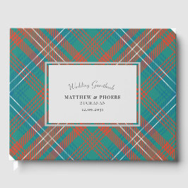 Livro De Visitas Tartan Personalizado Rustico Wilson Xadrez Casamen