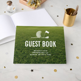 Livro De Visitas Tema de Golfe Festa de Golfista Minimalista Aniver
