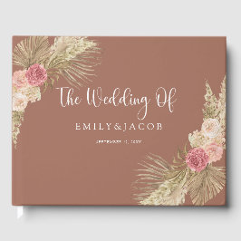 Livro De Visitas Terracotta Boho Floral Wedding