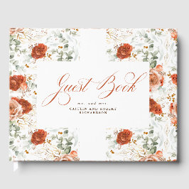 Livro De Visitas Terracotta Boho Floral Wedding