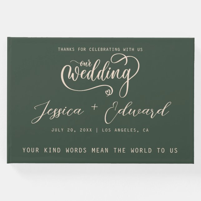 Livro De Visitas Terracotta Queimou Laranja Elegante Moderno Minima (Frente)