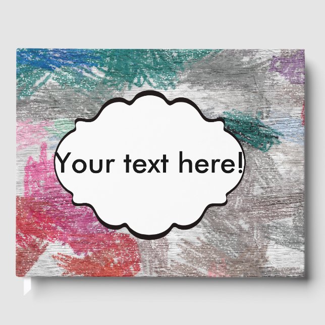 Livro De Visitas Textura de Crayons (Frente)