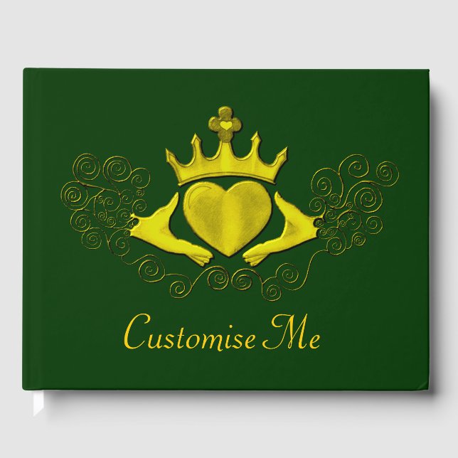 Livro De Visitas The Claddagh (Dourado) (Frente)