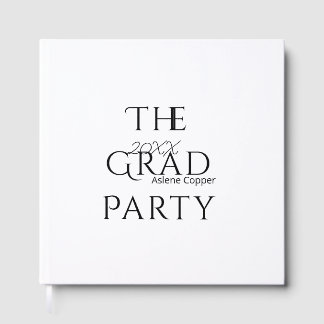 Livro De Visitas The grad party name 20XX bold letter graduatsimple