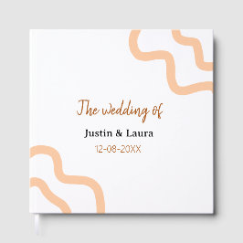 Livro De Visitas The wedding of add bride groom name date peach