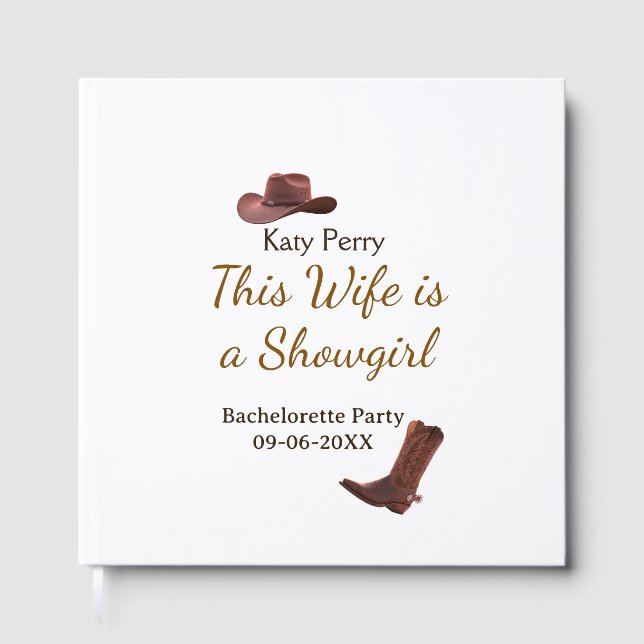 Livro De Visitas This Wife is a showgirl bachelorette party name da (Frente)