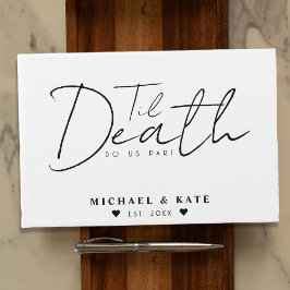 Livro De Visitas Til Death Nos Parte Casamento Branco