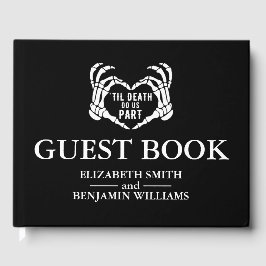 Livro De Visitas Til Death Nos Parte Do Casamento Gótico Negro