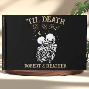 Livro De Visitas Til Death Skeleton Gótico Romântico Dark Legal Cas