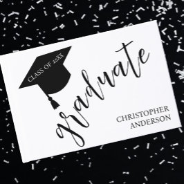 Livro De Visitas Toca de Graduado Minimalista Preto e Branco Gradua