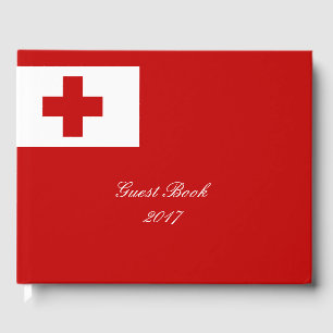 Livro De Visitas Tonga Island Flag Red Cross