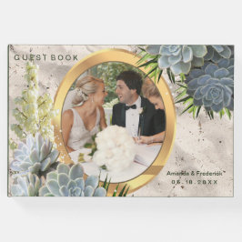 Livro De Visitas Tons Matizados de Azuis Pálidos Casamento