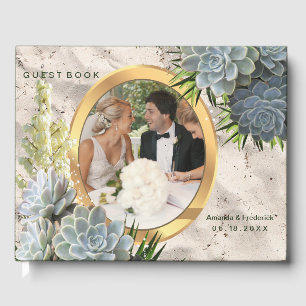 Livro De Visitas Tons Matizados de Azuis Pálidos Casamento