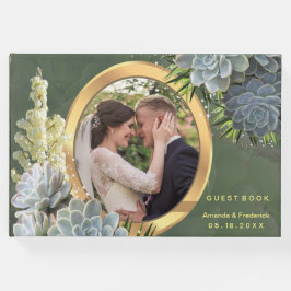 Livro De Visitas Tons Matizados de Azuis Pálidos Casamento