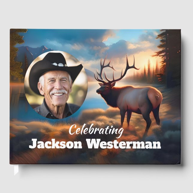 Livro De Visitas Touro Elk na Montanha Sunset Memorial (Frente)