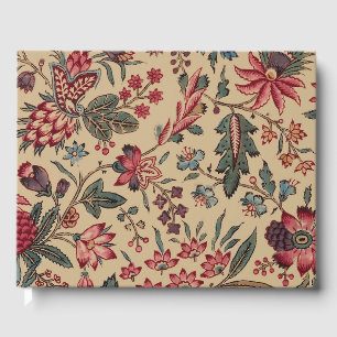 Livro De Visitas Trabalho de Agulha Antigo Floral Vintage para Móve