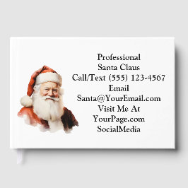 Livro De Visitas Traditional Santa Claus Business Card