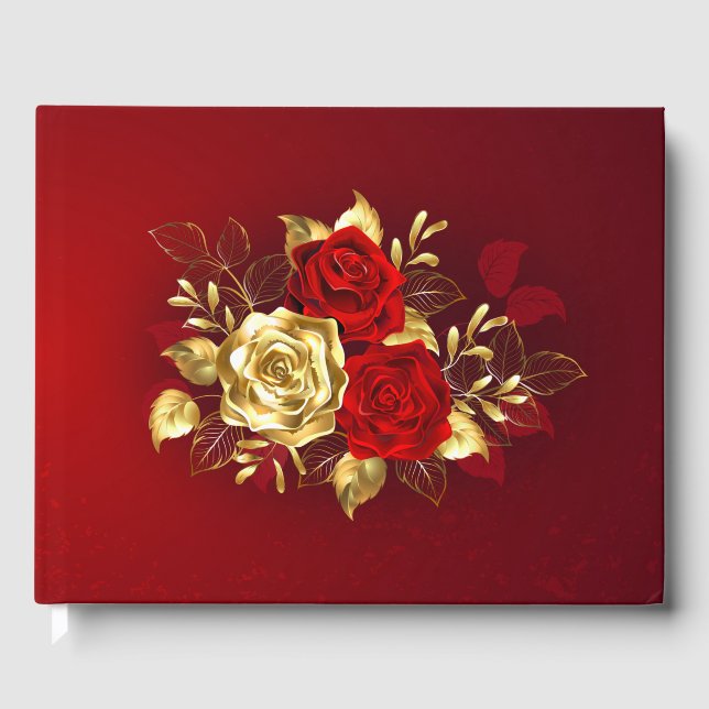Livro De Visitas Três Rosas de joalharia (Frente)