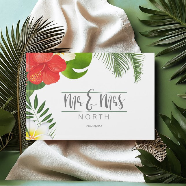 Livro De Visitas Tropical Floral Wedding ID475 (Criador carregado)