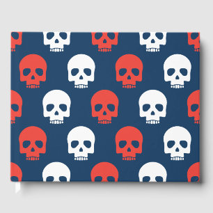 Livro De Visitas Truque de Halloween ou trate crânios bonitos. Adic