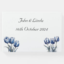 Livro De Visitas Tulipas no Azul Delft