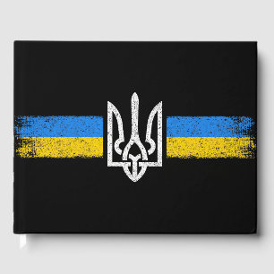 Livro De Visitas Ucrânia Trident - Símbolo de Bandeira da Ucrânia