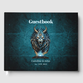 Livro De Visitas Um animal azul feroz, uma criatura majestosa