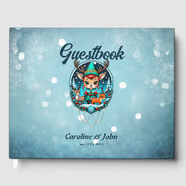 Livro De Visitas Um belo estilo cartoon rener elf