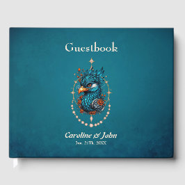 Livro De Visitas Um pássaro azul majestoso.