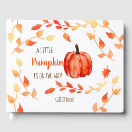 Livro De Visitas Um pouco de abóbora está no caminho Chá de fraldas
