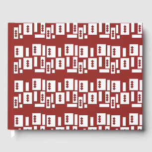 Livro De Visitas Um tapete vermelho com padrão texturizado é espalh