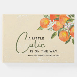 Livro De Visitas Uma Pequena Cutie Está No Caminho Da Laranja Citru