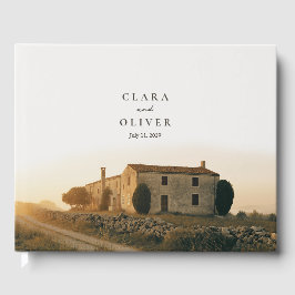 Livro De Visitas Umber Script Serif Toscano Farmhouse Itália Casame