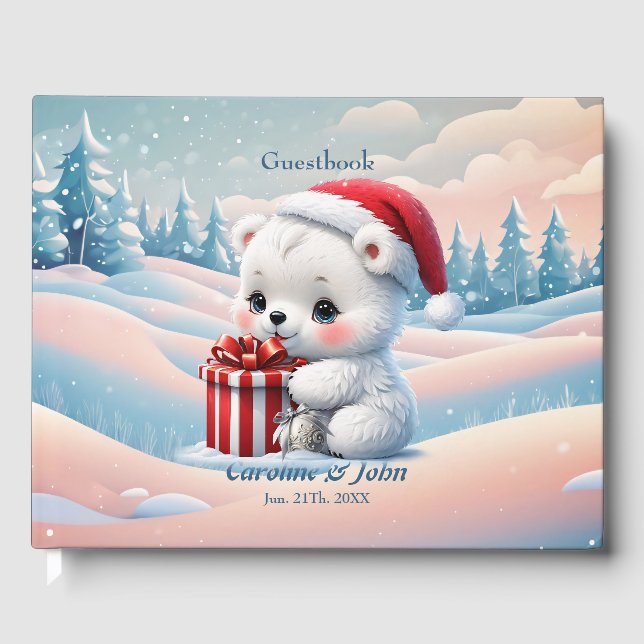 Livro De Visitas Urso polar de Natal (Frente)