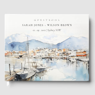 Livro De Visitas Ushuaia, Argentina Aquarela Paisagem Casamento