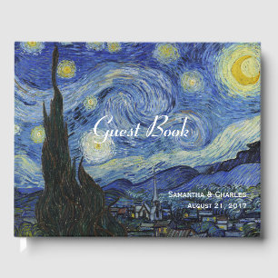Livro De Visitas Van Gough Starry Night Weding Guest Book