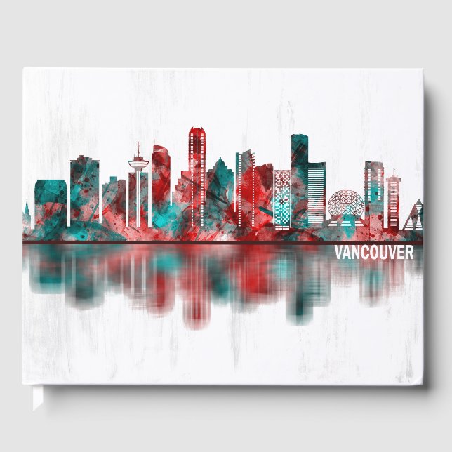Livro De Visitas Vancouver Canada Skyline (Frente)