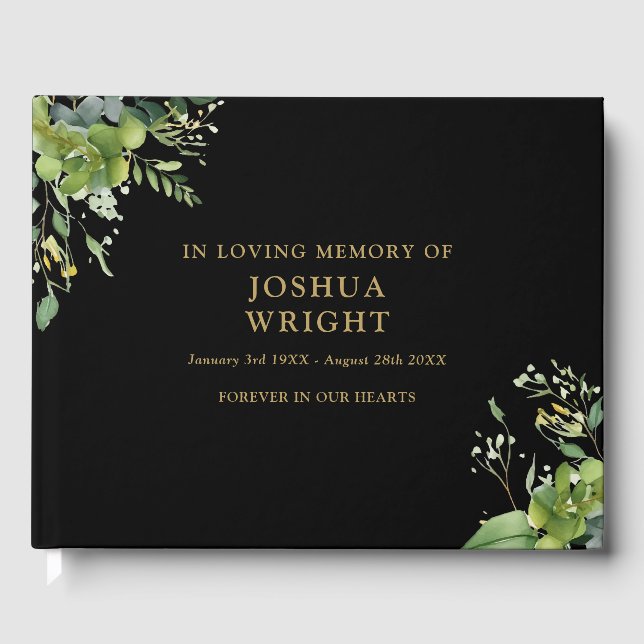 Livro De Visitas Verdade Em Adorável Memória Funeral (Frente)