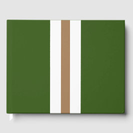 Livro De Visitas Verticais Brancos Retrorados Verticais Sobre Verde