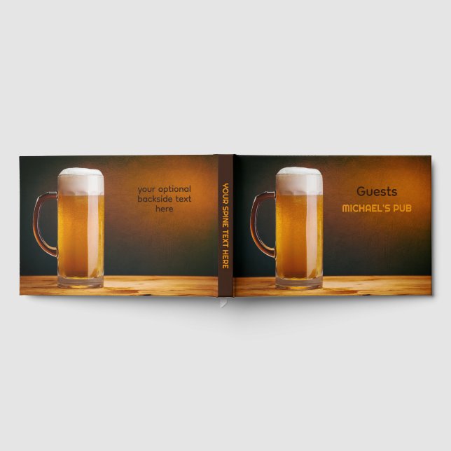 Livro De Visitas Vidro / Pub de Texto Personalizado (Completo)