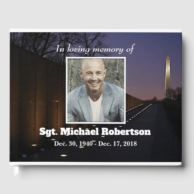 Livro De Visitas Vietnam Veteran e Washington Memorial (Frente)