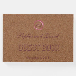 Livro De Visitas Vineyard Cork Stain Red Wine Casamento