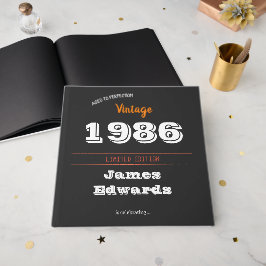 Livro De Visitas Vintage 1986 Retro Guest Book - aniversário de 40 