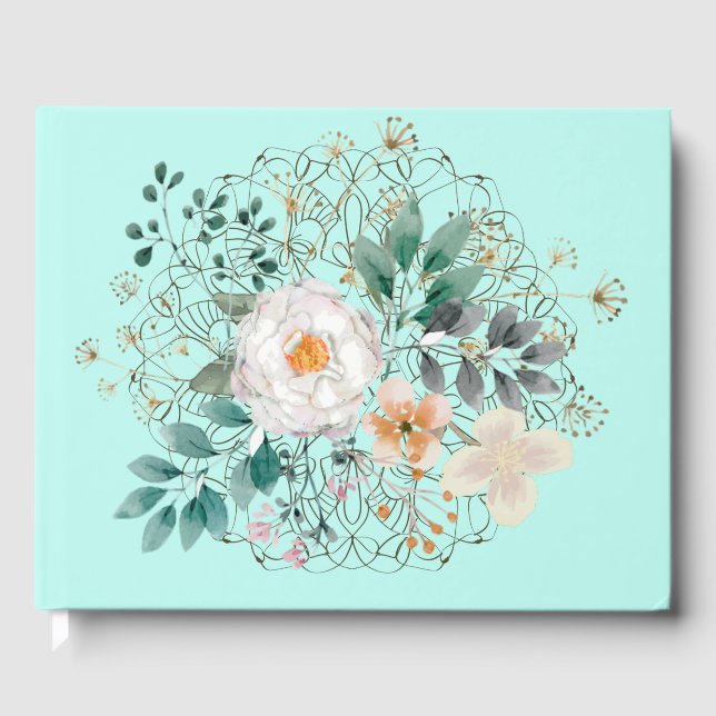 Livro De Visitas Vintage Floral (Frente)