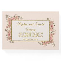 Vintage Floral Gold Foil Frame Weding