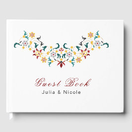 Livro De Visitas Vintage Geometry Intrata Casamento Clássico de Mot